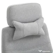Vinsetto Scaun de Birou Ergonomic, Rotativ și Reglabil pe Înălțime, Tapițat, Gri 