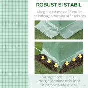 Outsunny Învelitoare pentru Seră cu 12 Ferestre, Ușă Rulabilă și Margini Îngropate, 3x2x2 m, Verde | Aosom Romania