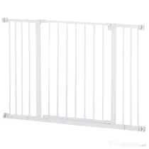 PawHut Ușă de Siguranță Extensibilă pentru Câini cu Montaj prin Presiune, 76x76 cm, Alb | Aosom Romania