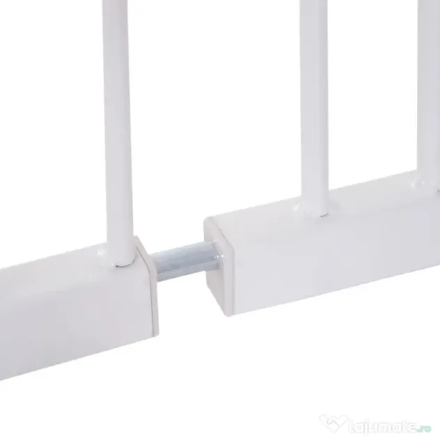 PawHut Ușă de Siguranță Extensibilă pentru Câini cu Montaj prin Presiune, 76x76 cm, Alb | Aosom Romania