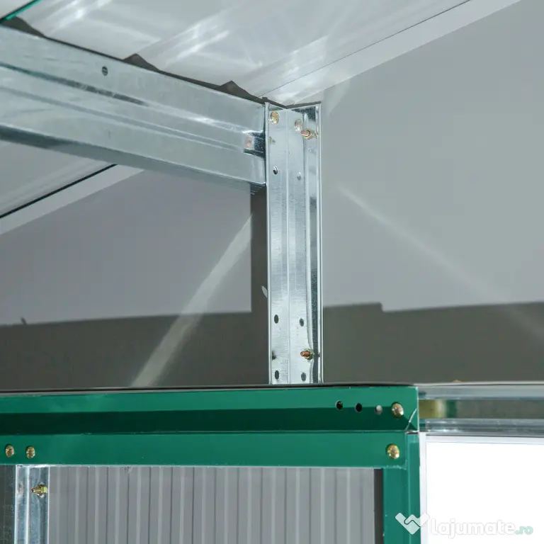 Outsunny Magazie Gradina Unelte din Otel Galvanizat Verde 3.4x3.86m Anti Rugina | Aosom Romania