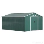 Outsunny Magazie Unelte din Otel Galvanizat, Anti Rugina 3.4 x 3.86 x 2 m, Verde