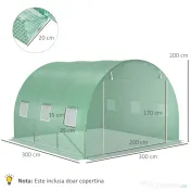 Outsunny Prelata Sera 6×3×2 m – Cu 12 Ferestre, Usa Rulanta si Margini | Aosom Romania 