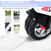HOMCOM Motoreta Electrică 3 Roti pentru Copii cu Efecte Sonore și Luminoase, Include Muzică, 112x51x72.5cm | Aosom Romania