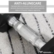 HOMCOM Set 2 Gantere Hexagonale, 5kg Fiecare, din Cauciuc cu Mâner Anti-alunecare, pentru Antrenament și Fitness, Negru | Aosom Romania