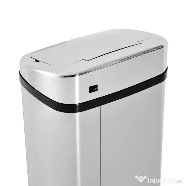 HOMCOM cos de gunoi cu senzor inox elegant 50L cu infrarosu | Aosom Romania