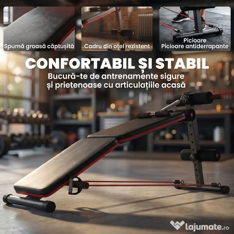 HOMCOM banca sport, pliabila, 47x142x50-66 cm | Aosom Romania