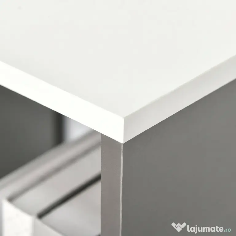 HOMCOM Bibliotecă Mobilă cu 8 Rafturi pentru Sufragerie și Dormitor, 100x24x124 cm, Gri Închis | Aosom Romania