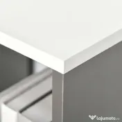 HOMCOM Bibliotecă Mobilă cu 8 Rafturi pentru Sufragerie și Dormitor, 100x24x124 cm, Gri Închis | Aosom Romania 