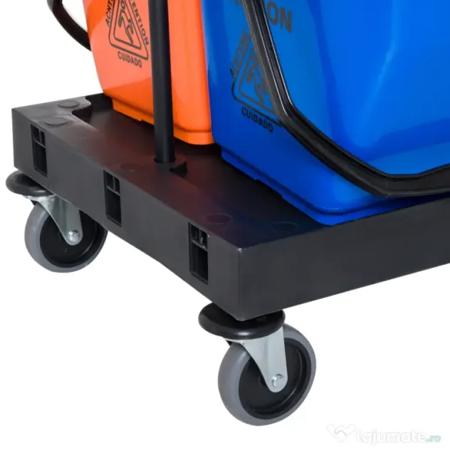 Carucior pentru Curatenie HOMCOM Capacitate 18L si Roti | Aosom Romania