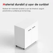 HOMCOM comoda TV, roti incluse, 60x35x65cm, alba 