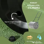 Outsunny Rola de Gradina din Metal Negru Rezervor 60 L Φ50 cm