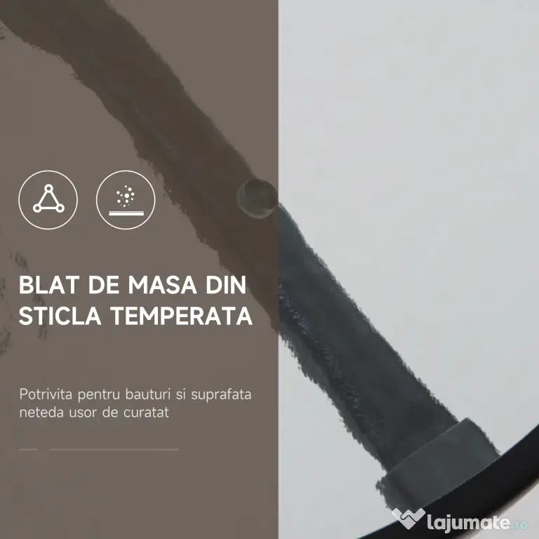 Outsunny Set de mobilier pentru gradina cu masa din sticla securizata, mobilier exterior, maro | Aosom Romania