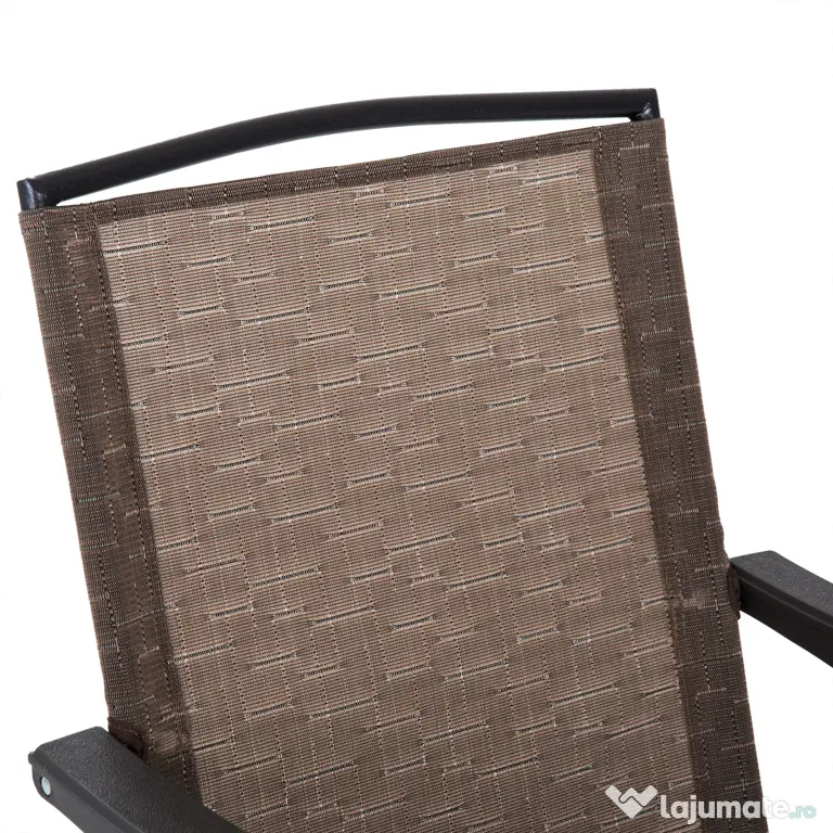 Outsunny Set de mobilier pentru gradina cu masa din sticla securizata, mobilier exterior, maro | Aosom Romania