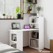 HOMCOM birou modern cu biblioteca 120x55x120cm 