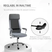 Vinsetto scaun birou ergonomic, inaltime reglabila, 65x60x119-129cm 