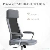 Vinsetto scaun birou ergonomic, inaltime reglabila, 65x60x119-129cm 