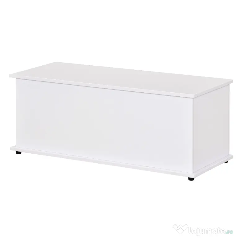 HOMCOM Cutie de depozitare multifunctionala din PAL cu capac care se deschide, pentru camera si intrare, 100x40x40cm, alb | Aosom Romania