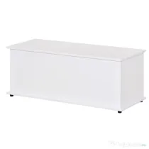 HOMCOM Cutie de depozitare multifunctionala din PAL cu capac care se deschide, pentru camera si intrare, 100x40x40cm, alb | Aosom Romania
