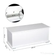 HOMCOM Cutie de depozitare multifunctionala din PAL cu capac care se deschide, pentru camera si intrare, 100x40x40cm, alb | Aosom Romania