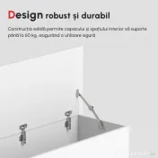HOMCOM Cutie de depozitare multifunctionala din PAL cu capac care se deschide, pentru camera si intrare, 100x40x40cm, alb | Aosom Romania