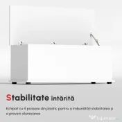 HOMCOM Cutie de depozitare multifunctionala din PAL cu capac care se deschide, pentru camera si intrare, 100x40x40cm, alb | Aosom Romania