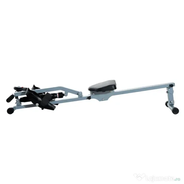 HOMCOM Aparat de Vaslit Profesional, Fitness, cu Display, Structură din PVC și Oțel, pentru Antrenament Complet, Gri și Negru | Aosom Romania