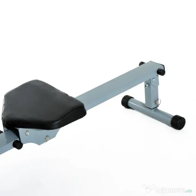 HOMCOM Aparat de Vaslit Profesional, Fitness, cu Display, Structură din PVC și Oțel, pentru Antrenament Complet, Gri și Negru | Aosom Romania