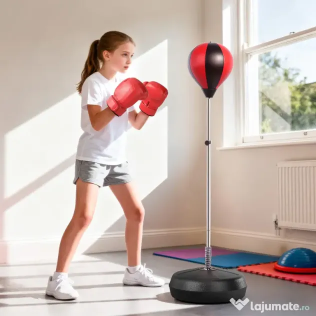 HomCom Sacco da Boxe Punching Ball con Guantoni e Pompa