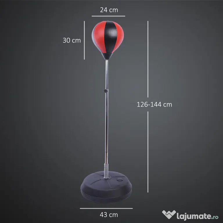 HomCom Sacco da Boxe Punching Ball con Guantoni e Pompa