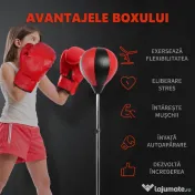 HomCom Sacco da Boxe Punching Ball con Guantoni e Pompa 