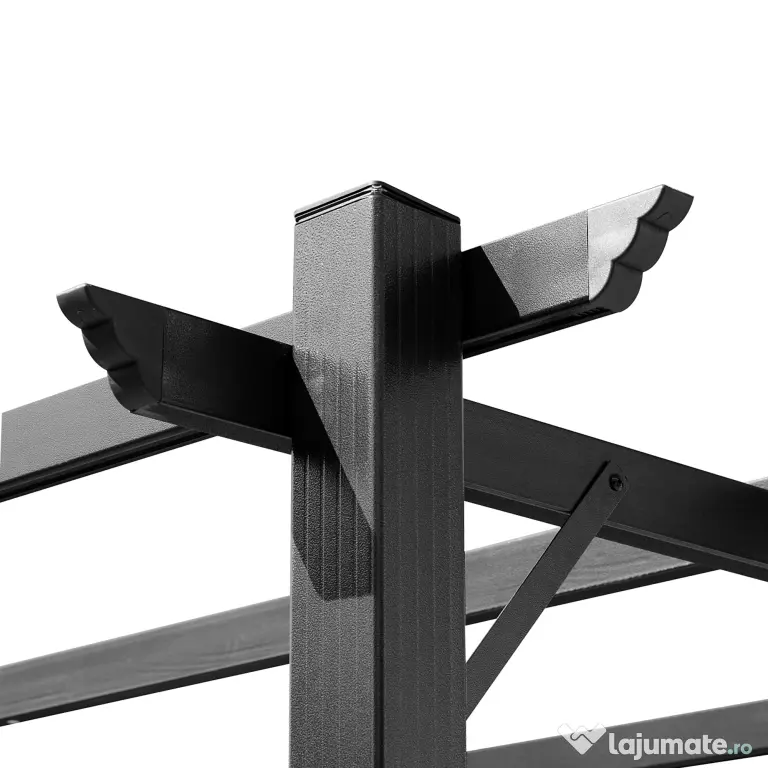 Outsunny Foisor Pergola de Gradina 3X4m Prelata Culisanta in Poliester Impermeabil si Schelet in Aluminiu | Aosom Romania