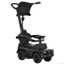 Masina copii 1 an, Paravan parasolar detasabil, spatiu de depozitare, Negru 85.5x40.5x95cm HOMCOM | Aosom Romania