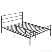 Homcom Pat Metalic 160×200 cm – Cadru cu sipci & Tablie Integrate