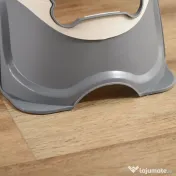 PawHut Bol Dublu Ridicat pentru Alimentarea Animalelor de Companie, Material PP, Design Modern Alb și Gri, 47x25x20cm | Aosom Romania