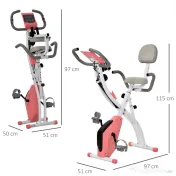 Bicicleta pliabila 2 in 1, bicicleta fitness, bicicleta pentru sport 97x51x115cm HOMCOM | Aosom Romania