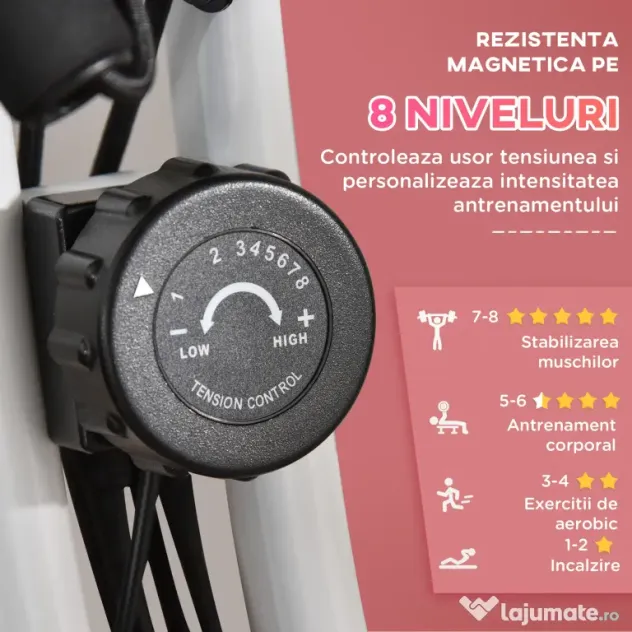 Bicicleta pliabila 2 in 1, bicicleta fitness, bicicleta pentru sport 97x51x115cm HOMCOM | Aosom Romania