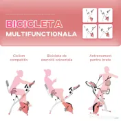 Bicicleta pliabila 2 in 1, bicicleta fitness, bicicleta pentru sport 97x51x115cm HOMCOM | Aosom Romania
