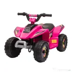 HOMCOM ATV Electric pentru Copii, 6V, Viteză 2.8-4.6 km/h, pentru Vârsta 3-5 Ani, Design Off-Road, Roz
