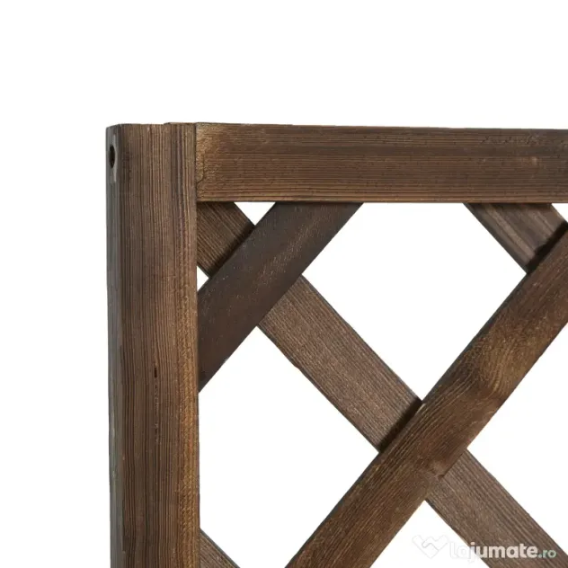 Outsunny Jardinieră de Exterior cu Spalier, Grilaj pentru Plante Cățărătoare și Ghiveci, 72.5x31.5x149.5 cm, Lemn Natural | Aosom Romania