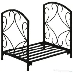 Outsunny Suport pentru Lemne de Interior si de Exterior din Fier 50kg de Lemne 39.5x31.5x39.5cm