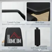 HOMCOM Statiune fitness cu greutati de 45kg pentru antrenament profesional la tine acasa, din otel, 135x103x210cm, Negru | Aosom Romania 