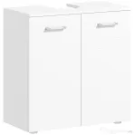 Mobilier Baie Subchiuvetă Kleankin cu 2 Uși, Spațiu de Stocare Eficient, din Lemn, Alb, 60x30x62.5cm | Aosom Romania