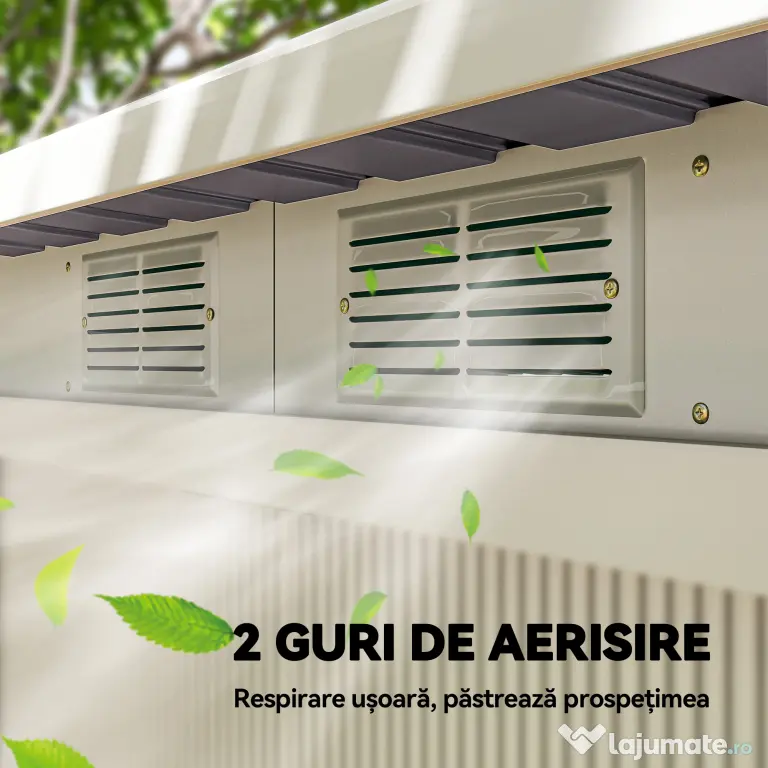 Outsunny Casuta pentru unelte de gradina, 277x130x173cm, verde | Aosom Romania