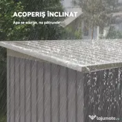 Outsunny - Depozit de grădină din oțel cu 2 orificii de aerisire și 2 uși culisante, 280x130x172 cm, gri deschis 