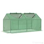 Outsunny Seră de Grădină cu Acoperire din PE, Țepușe și Margini Extinse, 120x60x60cm, Verde