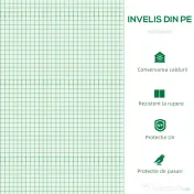 Outsunny Seră de Grădină Tip Cabană cu Acoperiș din PE, Seră pentru Grădină cu Țăruși și Margini Extinse, 120x60x60 cm, Verde | Aosom Romania