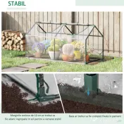 Outsunny Mini Sera de Gradina sera pentru plante cu 2 Ferestre Rulou si Copertina PVC Anti-UV, Transparenta | Aosom Romania 