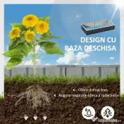 Outsunny Pat de Gradina Inaltat din Tabla de Otel, 174x90x30cm