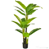 HOMCOM Bananier Planta in Ghiveci, Bananier Artificial, Planta Artificiala de Interior si Exterior, 150 cm